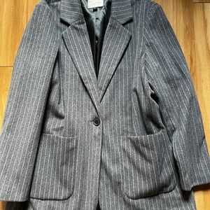 Charcoal Pinstripe Blazer